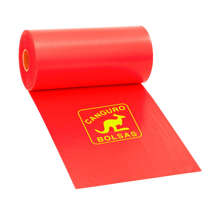 Bolsas Canguro - Bobinas de Plástico roja