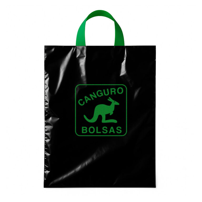 Bolsas Canguro - Bolsa Asa Lazo Negra Biodegradable